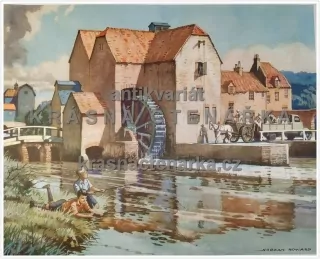 Macmillan's History Pictures: A RURAL WATER-MILL IN ENGLAND