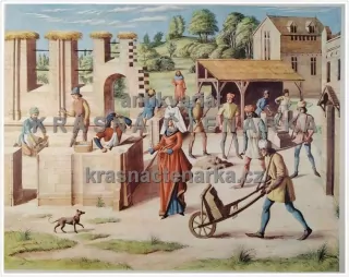 Macmillan's History Pictures: BUILDING FOR A LADY, 15th C.