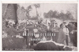 VOJENSKÁ, Bei der Zeitungsausgabe