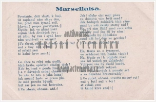MARSELLAISA s českým textem