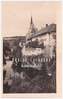 ČESKÝ KRUMLOV, Hotel Růže a kostel sv. Víta