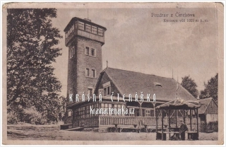 Hora ČERCHOV, Kurzova rozhledna a chata KČT