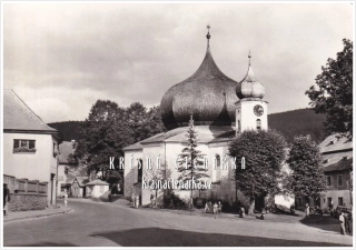 ŽELEZNÁ RUDA, Pohled na kostel Panny Marie Pomocné