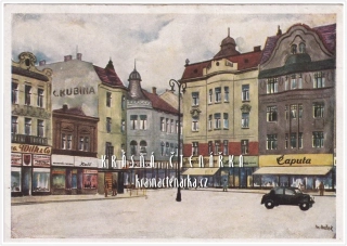 OSTRAVA na ilustrované pohlednici, Hlavní náměstí