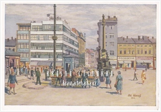 OSTRAVA na ilustrované pohlednici, Hlavní náměstí