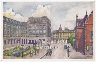 OSTRAVA na ilustrované pohlednici, Schillerovo nám.