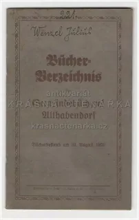 BÜCHERVERZEICHNIS DER GEMEINDEBÜCHEREI ALTHABENDORF (Seznam knih knihovny Stráž nad Nisou)