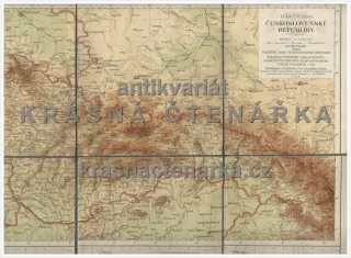 Příruční mapa ČESKOSLOVENSKÉ REPUBLIKY