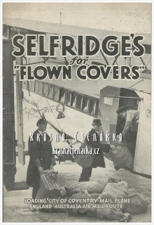 SELFRIDGE´S FOR FLOWN COVERS (Mezinárodní letecká pošta Selfridge & Co, Ltd.)