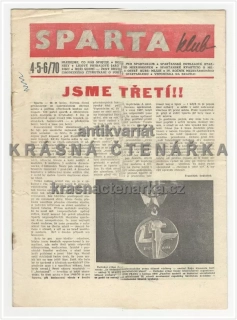 SPARTAKLUB 4-5-6 / 1970, Občasník velké rodiny přátel slavného klubu