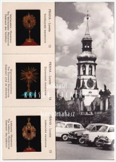PRAHA, Loreta, pohlednice s diapozitivy