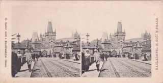 PRAHA, Karlův most (Stereoskopie)