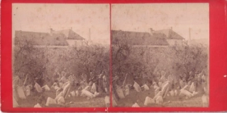 PRAHA, Starý židovský hřbitov (Stereoskopie)