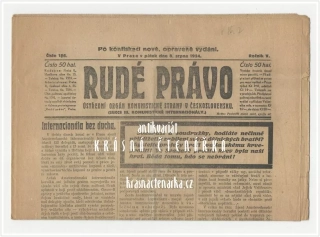 RUDÉ PRÁVO, číslo 186 / 1924