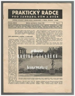 PRAKTICKÝ RÁDCE PRO ZAHRADU, DŮM A DVŮR 1937 / 3