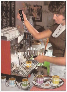 REKLAMNÍ materiál: POTRAVINÁŘSKÝ OBCHOD - LAHODNÁ KÁVA (konvolut 9 ks)