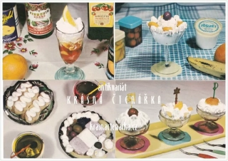 REKLAMNÍ materiál: MLÉČNÉ A OVOCNÉ POHÁRY (konvolut 7 ks)