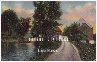 KRAJINA s rybníkem a domy