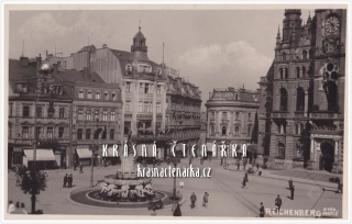 LIBEREC, Radnice, náměstí a také Metznerova kašna