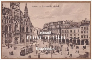 LIBEREC, Radnice, náměstí a Neptunova kašna