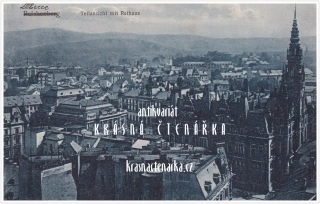 LIBEREC, Radnice a náměstí, pohled shora