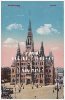 LIBEREC, Radnice, náměstí a Neptunova kašna