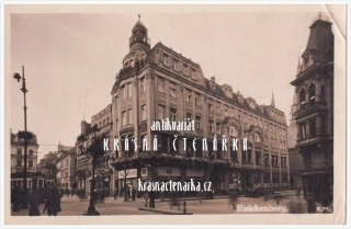 LIBEREC, Náměstí E. Beneše a hotel Praha