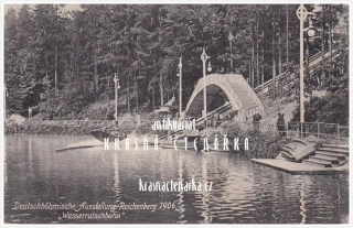 LIBEREC, Přehrada a tobogán pří výstavě českých Němců 1906