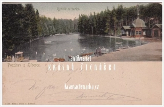 LIBEREC, Labutí jezírko a restaurace Rybářská bašta