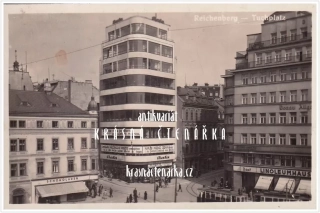 LIBEREC, Soukenné náměstí a Dům obuvi  BAŤA