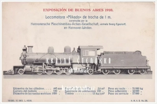 LOKOMOTIVA Hanomag, Hannoversche Maschinenbau AG z roku 1910