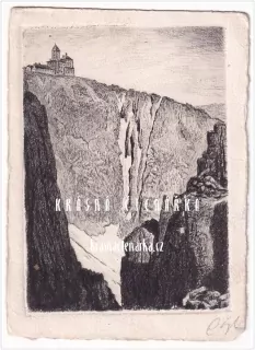 BOUDA U SNĚŽNÝCH JAM (něm. Schneegrubenbaude) (originální grafika)