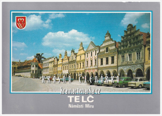 TELČ ... náměstí s automobily