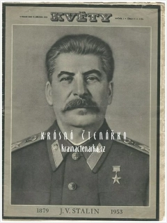 Časopis KVĚTY, číslo 11/1953 k úmrtí J. V. Stalina