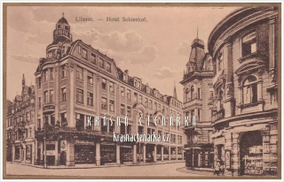 LIBEREC, Hotel Schienhof, nyní hotel Praha