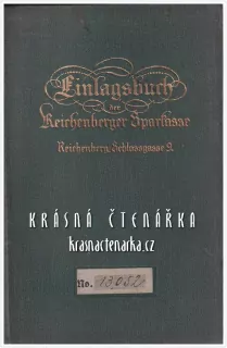 EINLAGSBUCH der Reichenberger Sparkasse (Liberec)