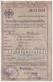 ARBEITER-LEGITIMATIONSKARTE