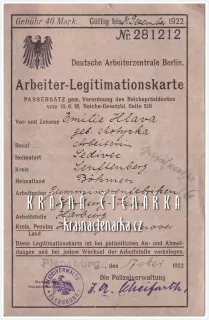 ARBEITER-LEGITIMATIONSKARTE