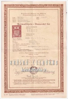 DOMOVSKÝ LIST získaný narozením po otci, Holice