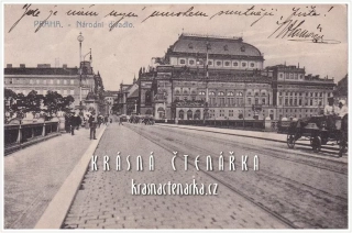 PRAHA, most Legií a Národní divadlo