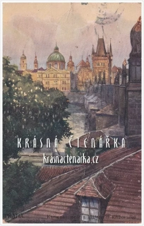 PRAHA, Karlův most a Malá Strana (il. Engelmüller Ferdinand)