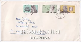 OBÁLKA či DOPISNICE z Německé demokratické republiky