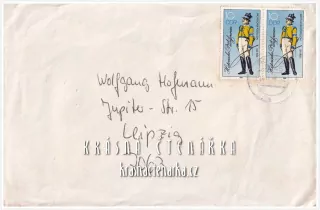 OBÁLKA či DOPISNICE z Německé demokratické republiky