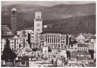 JABLONEC NAD NISOU, Pohled na střed města a Novou radnici