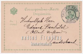 KORESPONDENČNÍ LÍSTEK, razítko SARAJEVO - MILIT.POST