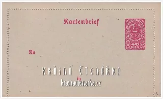 DOPISNICE Zálepka s vytištěnou poštovní známkou