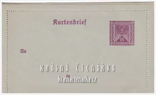 DOPISNICE Zálepka s vytištěnou poštovní známkou