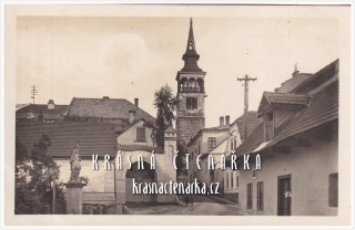 DOBRUŠKA, Novoměstská ulice s domkem F. L. Heka či Věka