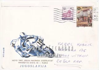 OBÁLKA či DOPISNICE, země odeslání JUGOSLÁVIE