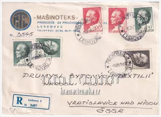 OBÁLKA či DOPISNICE, země odeslání JUGOSLÁVIE
